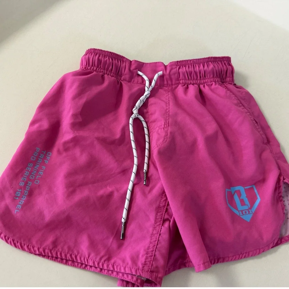 B101 Off Field Training Apparel Pro Series 101 Pink Athletic Shorts Youth Small